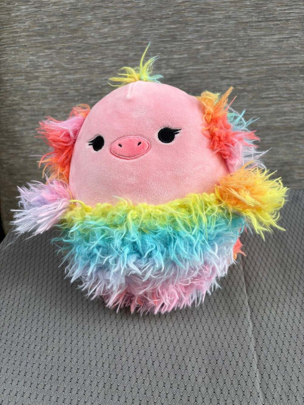 Squishmallows Elda Ostrich Rainbow Fuzzy Peacock Emu Stuffed Bird Toy 8 " 2021